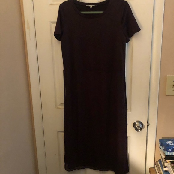 Black Maxi Linen Dress Plus size - Picture 10 of 10